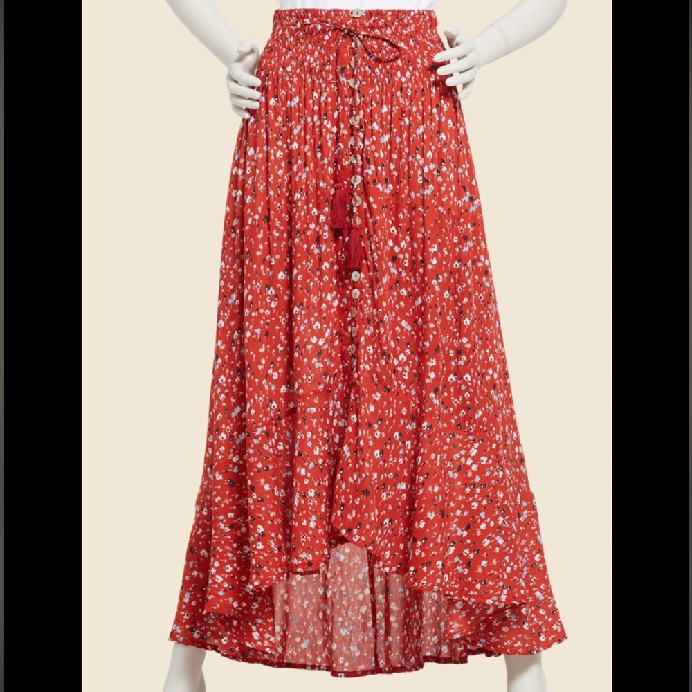 Tiare Hawaii Red White Blue Dakota Maxi Skirt